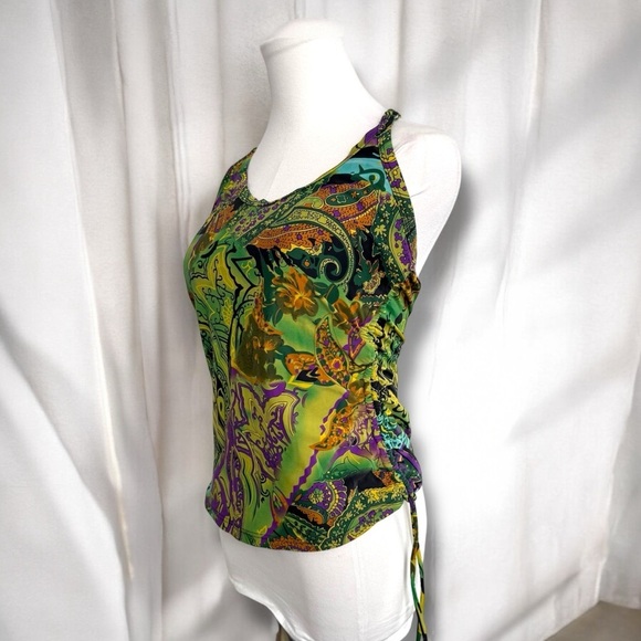 Y2K Women's Printed Tank Top Tankini Rave Y2K whimsigoth m/l - Picture 1 of 6